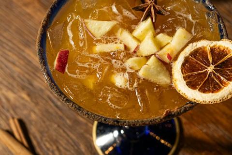 Illustrative apple beverage; pictured recipe differs