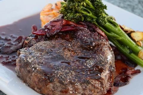 Illustrative alder-smoked ribeye; presentation may differ
