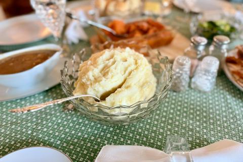 Illustrative yukon gold purée; presentation may differ