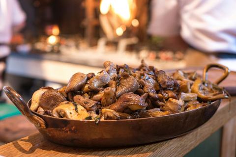 Illustrative wild mushroom toast; presentation may differ