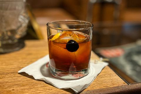 Illustrative ember old fashioned; presentation may differ